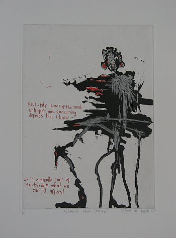 Click the image for a view of: Substance abuse Martyr. 2007. three-plate etching. edition 15. 290X250mm