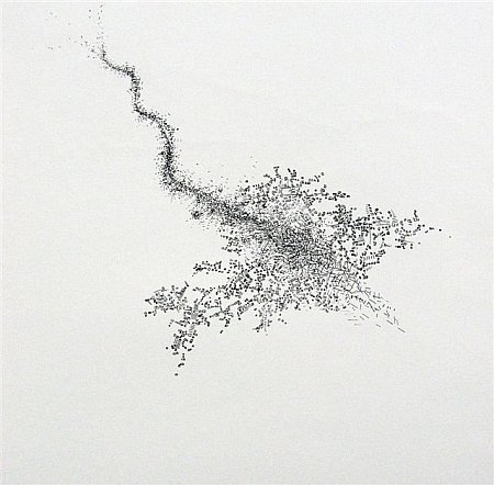 Click the image for a view of: Flight V. 2008. drypoint print