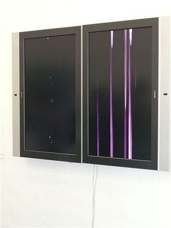 Click the image for a view of: on two screens. 2008. digital video installation presented on SANSUI LCD screens