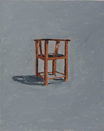 Click the image for a view of: Chair 1. 2008. Oil on canvas. 250 X 200mm