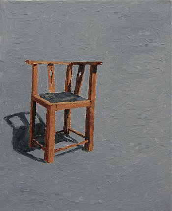Click the image for a view of: Chair 2. 2008. Oil on canvas. 250 X 200mm