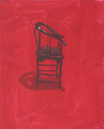 Click the image for a view of: Chair 6. 2008. Oil on canvas. 250 X 200mm