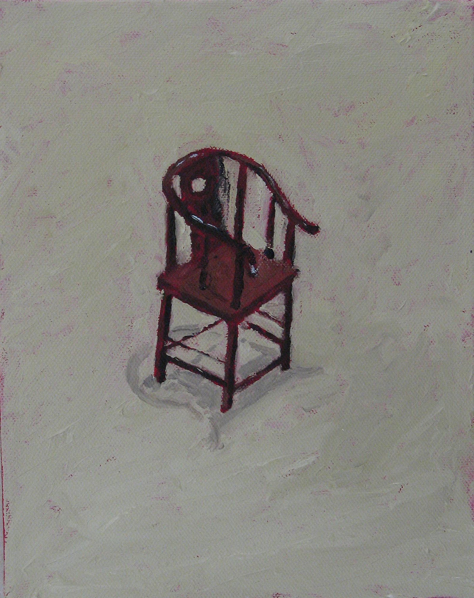 Click the image for a view of: Chair 8. 2008. Oil on canvas. 250 X 200mm