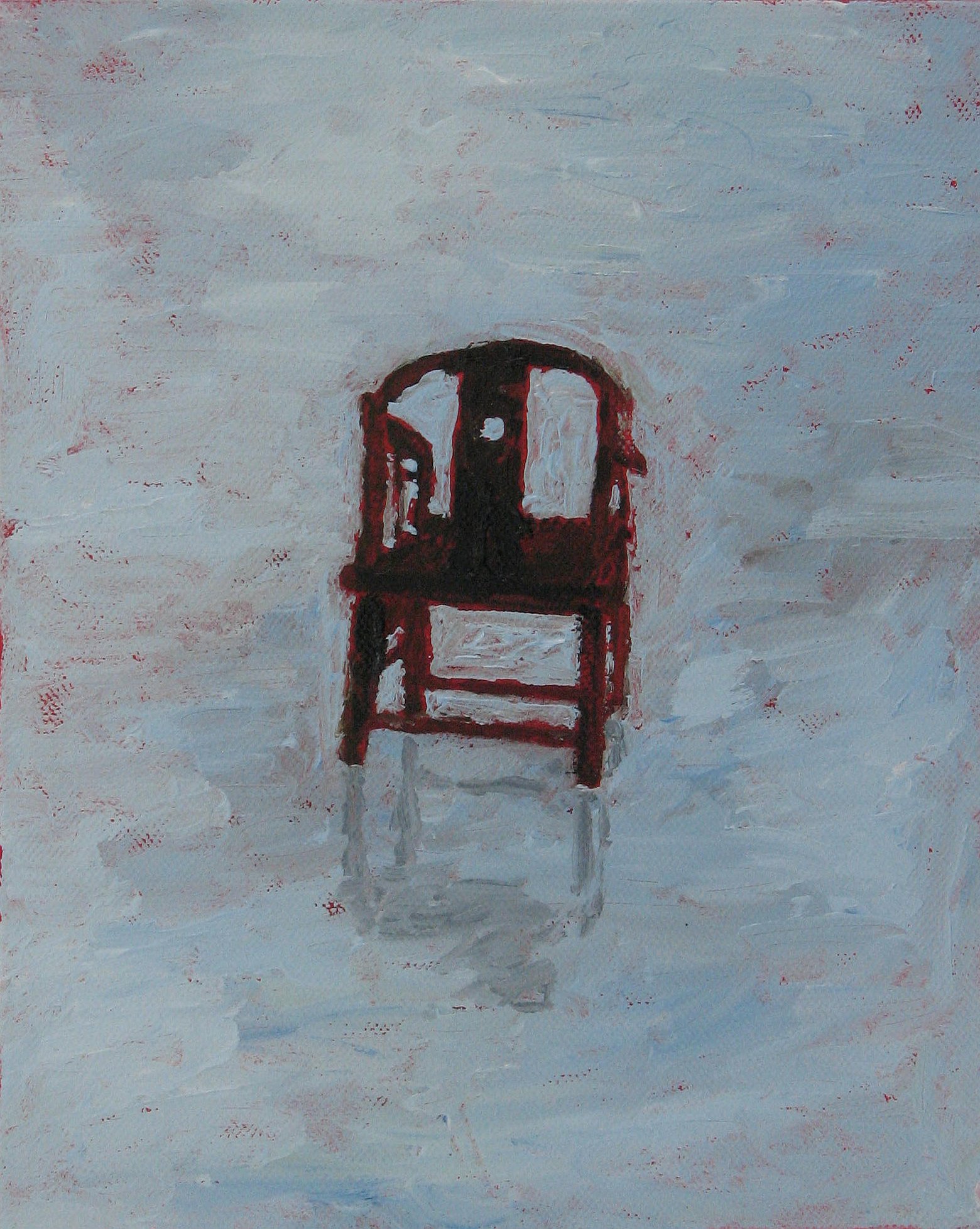 Click the image for a view of: Chair 9. 2008. Oil on canvas. 250 X 200mm