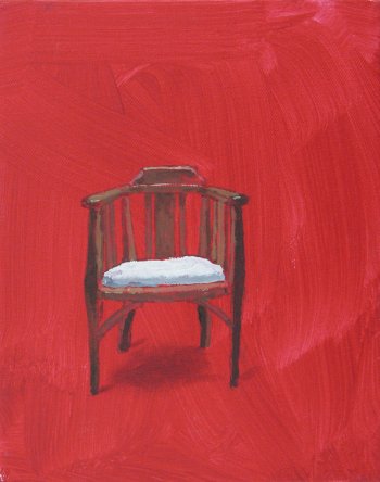Click the image for a view of: Chair 10. 2008. Oil on canvas. 250 X 200mm