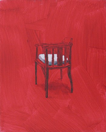 Click the image for a view of: Chair 11. 2008. Oil on canvas. 250 X 200mm