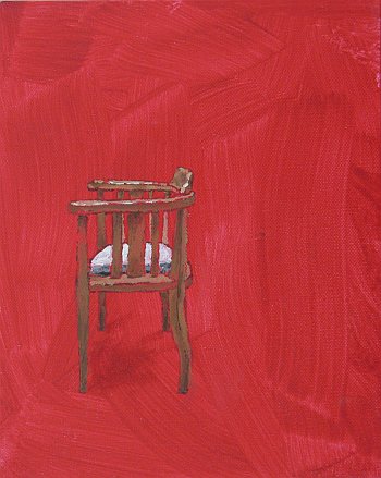 Click the image for a view of: Chair 12. 2008. Oil on canvas. 250 X 200mm