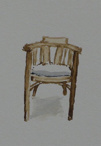 Click the image for a view of: Chair 2 detail. 2008. Watercolour. 420 X 295mm