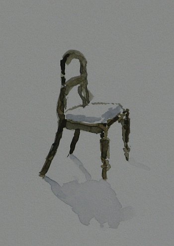 Click the image for a view of: Chair 3 detail. 2008. Watercolour. 420 X 295mm