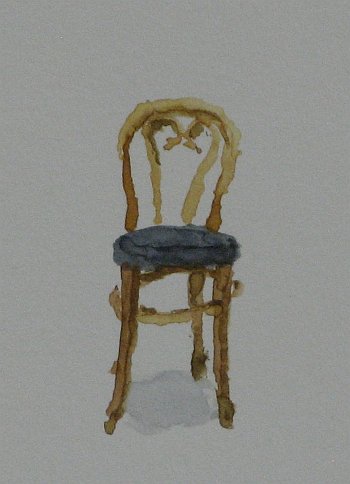 Click the image for a view of: Chair 6 detail. 2008. Watercolour. 420 X 295mm