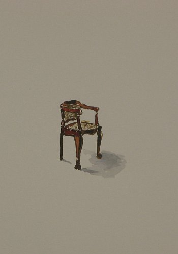 Click the image for a view of: Chair 7 detail. 2008. Watercolour. 420 X 295mm