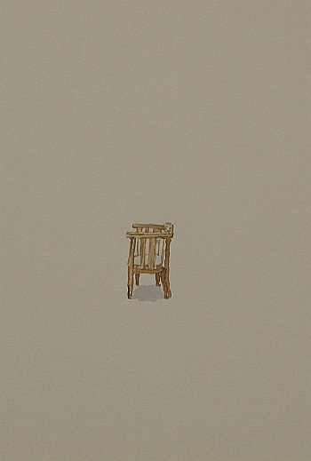 Click the image for a view of: Chair 9 detail. 2008. Watercolour. 420 X 295mm