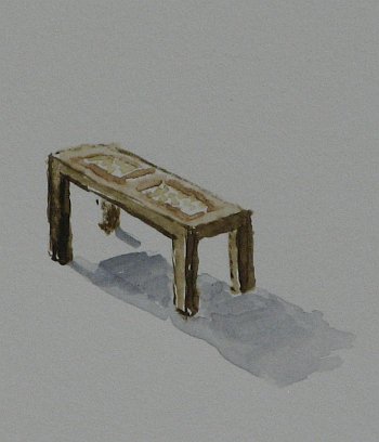 Click the image for a view of: Chair 10 detail. 2008. Watercolour. 420 X 295mm