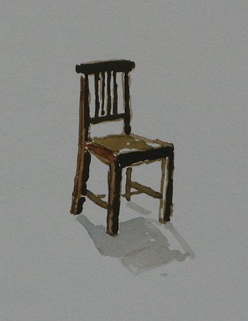 Click the image for a view of: Chair 11 detail. 2008. Watercolour. 420 X 295mm
