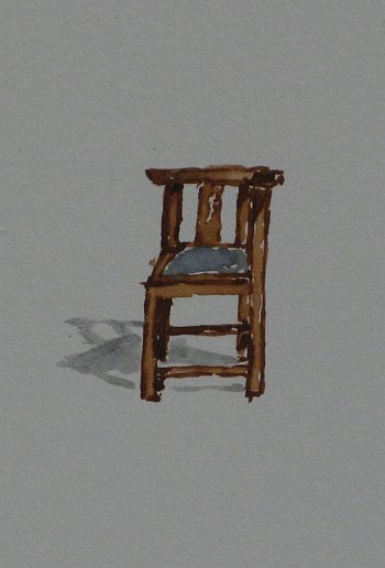Click the image for a view of: Chair 12 detail. 2008. Watercolour. 420 X 295mm