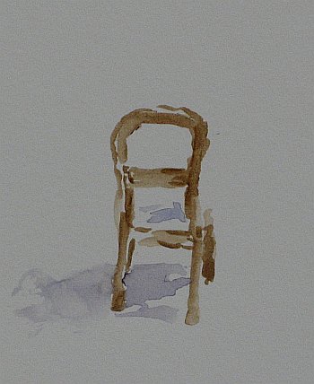 Click the image for a view of: Chair 13 detail. 2008. Watercolour. 420 X 295mm