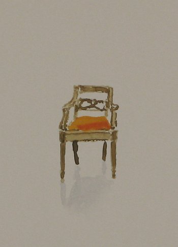 Click the image for a view of: Chair 14 detail. 2008. Watercolour. 420 X 295mm