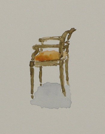 Click the image for a view of: Chair 15 detail. 2008. Watercolour. 420 X 295mm