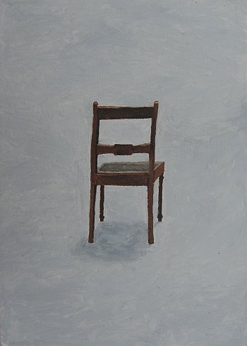 Click the image for a view of: Chair 14. 2008. Oil on canvas. 250 X 200mm