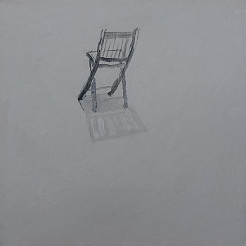 Click the image for a view of: Chair 15. 2008.Acrylic on canvas. 200 X 200mm