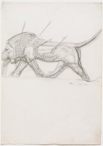 Click the image for a view of: Drawing 1. - circa 1989. Pencil on paper. 420X295mm