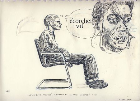 Click the image for a view of: Anton Kannemeyer. Ecorcher vif. 2009. Pen & ink, acrylic