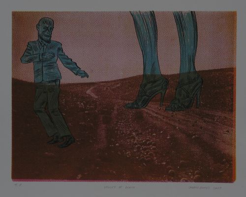 Click the image for a view of: Conrad Botes. Valley of death. 2009. Lithograph. Edition 30