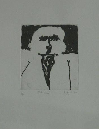 Click the image for a view of: Robert Hodgins. Fat man. 2009. Etching