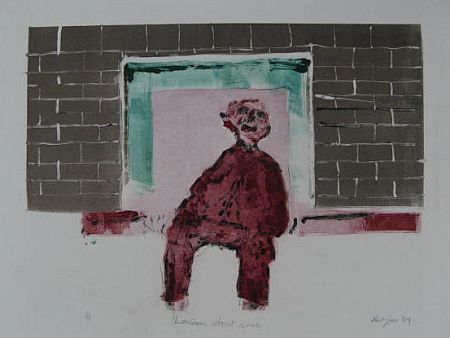 Click the image for a view of: Robert Hodgins. London street arab. 2009. Monotype
