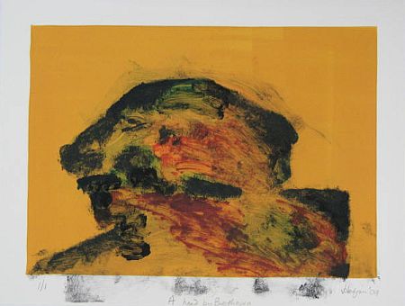 Click the image for a view of: Robert Hodgins. A head by Beethoven. 2009. Monotype