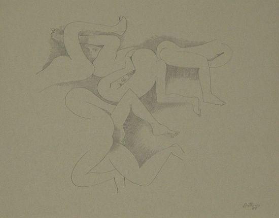 Click the image for a view of: Untitled. 1979. Pencil on paper. 280X354mm