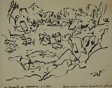 Click the image for a view of: Raaswater. 1952. Brush & ink. 348X437mm