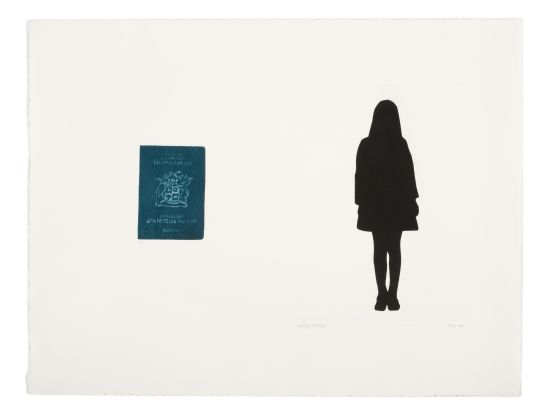 Click the image for a view of: Leaving: stranger. 2008. Carborundum print. Edition 15. 505X655mm