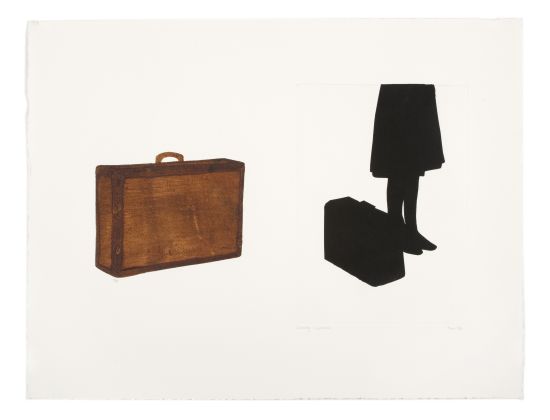 Click the image for a view of: Leaving: suitcase. 2008. Carborundum print. Edition 15. 505X655mm