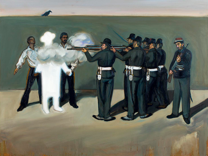 Click the image for a view of: Ghost of Maximilian  2015  Oil on canvas
