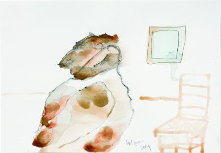 Click the image for a view of: Watercolour 14. 2009. Watercolour, watercolour pencil, pencil. 209X295mm