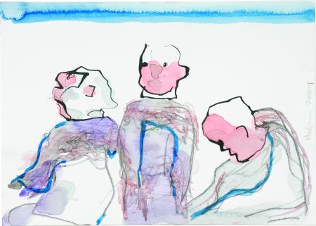 Click the image for a view of: Watercolour 17. 2009. Watercolour, watercolour pencil, pencil. 208X295mm