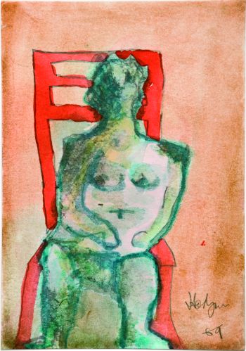 Click the image for a view of: Watercolour 20. 2009. Watercolour, watercolour pencil, pencil. 207X145mm