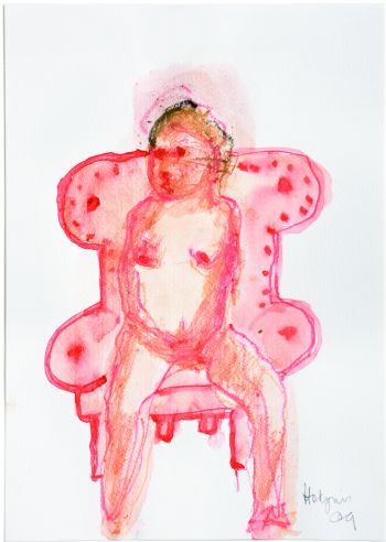 Click the image for a view of: Watercolour 37. 2009. Watercolour, watercolour pencil. 295X208mm