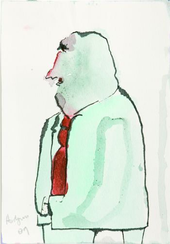 Click the image for a view of: Watercolour 41. 2009. Watercolour, watercolour pencil. 208X145mm