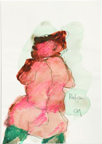 Click the image for a view of: Watercolour 45. 2009. Watercolour, watercolour pencil, pencil. 208X146mm