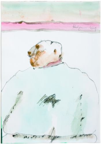 Click the image for a view of: Watercolour 47. 2009. Watercolour, watercolour pencil, pencil. 416X293mm