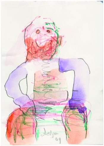 Click the image for a view of: Watercolour 13. 2009. Watercolour, watercolour pencil, pencil. 206X146mm