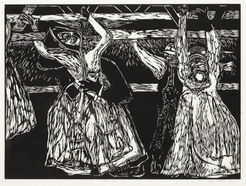 Click the image for a view of: Balke toe II. 2008. Woodcut. Image 570X770mm
