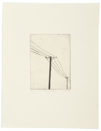 Click the image for a view of: Empty chair series Phone lines. 2010. Drypoint and etching. Edition 15. 212X164mm