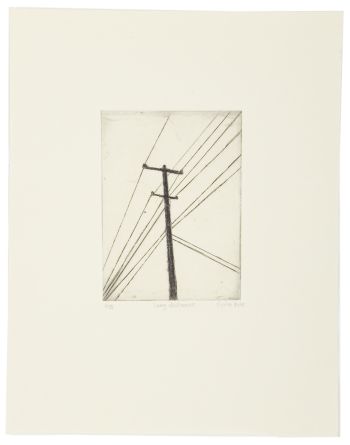 Click the image for a view of: Empty chair series Long distance. 2010. Drypoint and etching. Edition 15. 212X164mm
