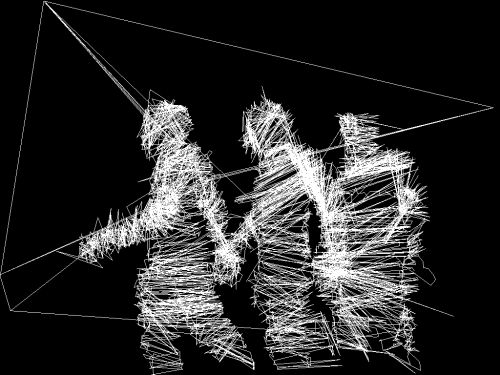 Click the image for a view of: in motion III. 2010. Digital light drawing, experimental performance series. 270X360mm