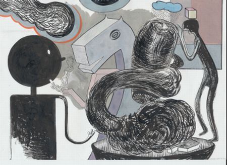 Click the image for a view of: 31. 2011. ink, water based paint on paper. 210 x 297mm