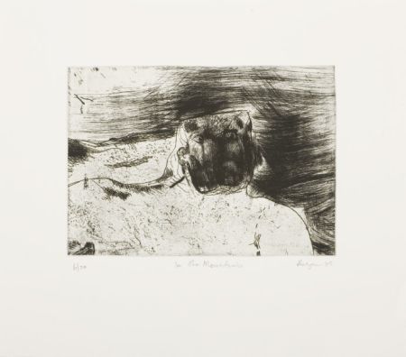 Click the image for a view of: Robert Hodgins. In the mountains. 2005. Etching. 6/20. 320X280 mm