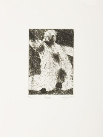 Click the image for a view of: Robert Hodgins. Back. 2005. Etching. 2/20. 320X250 mm